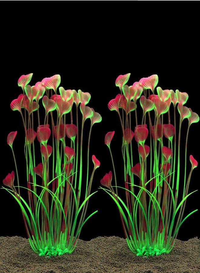 ALEGI Aquarium Plastic Plants Large,Artificial Plants Decoration Ornament Fish Tank-16 inch 2Pcs - Image 1